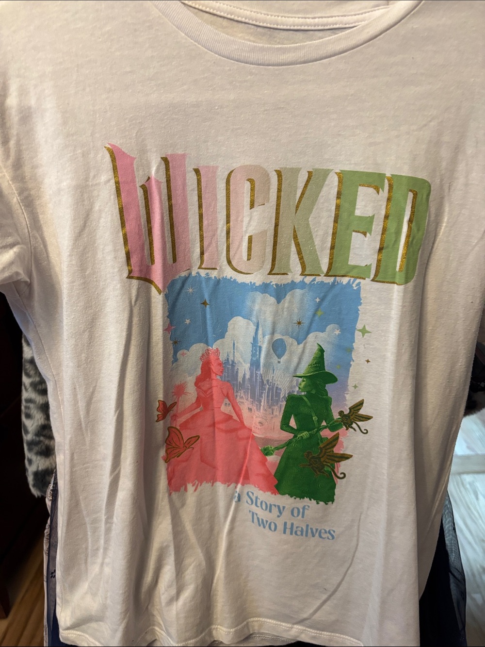 Kids White Wicked Graphic Tee with Pink & Green Artwork